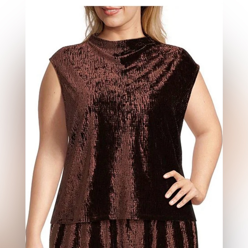 NWT-CALVIN KLEIN VELVET TOP